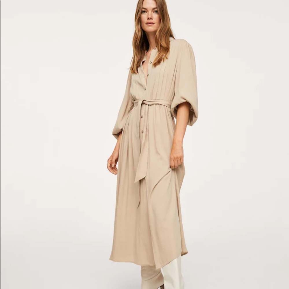 Mango pleated dress